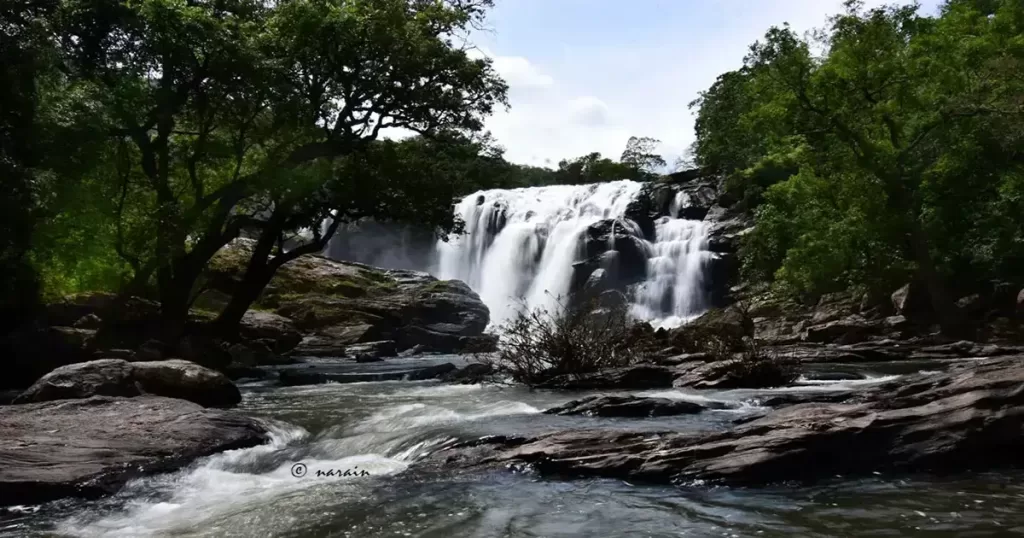 Gorgeous image of the 'Thoovanam Waterfall'. The image is added for informational purpose.
