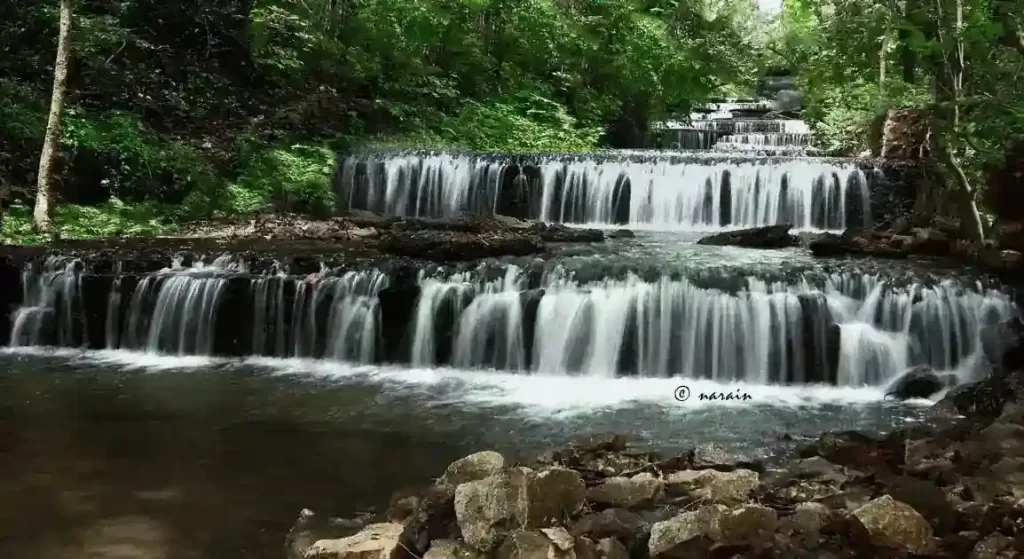 A breathtaking image of Asurankundu  Waterfall. The image is added for informational purpose.